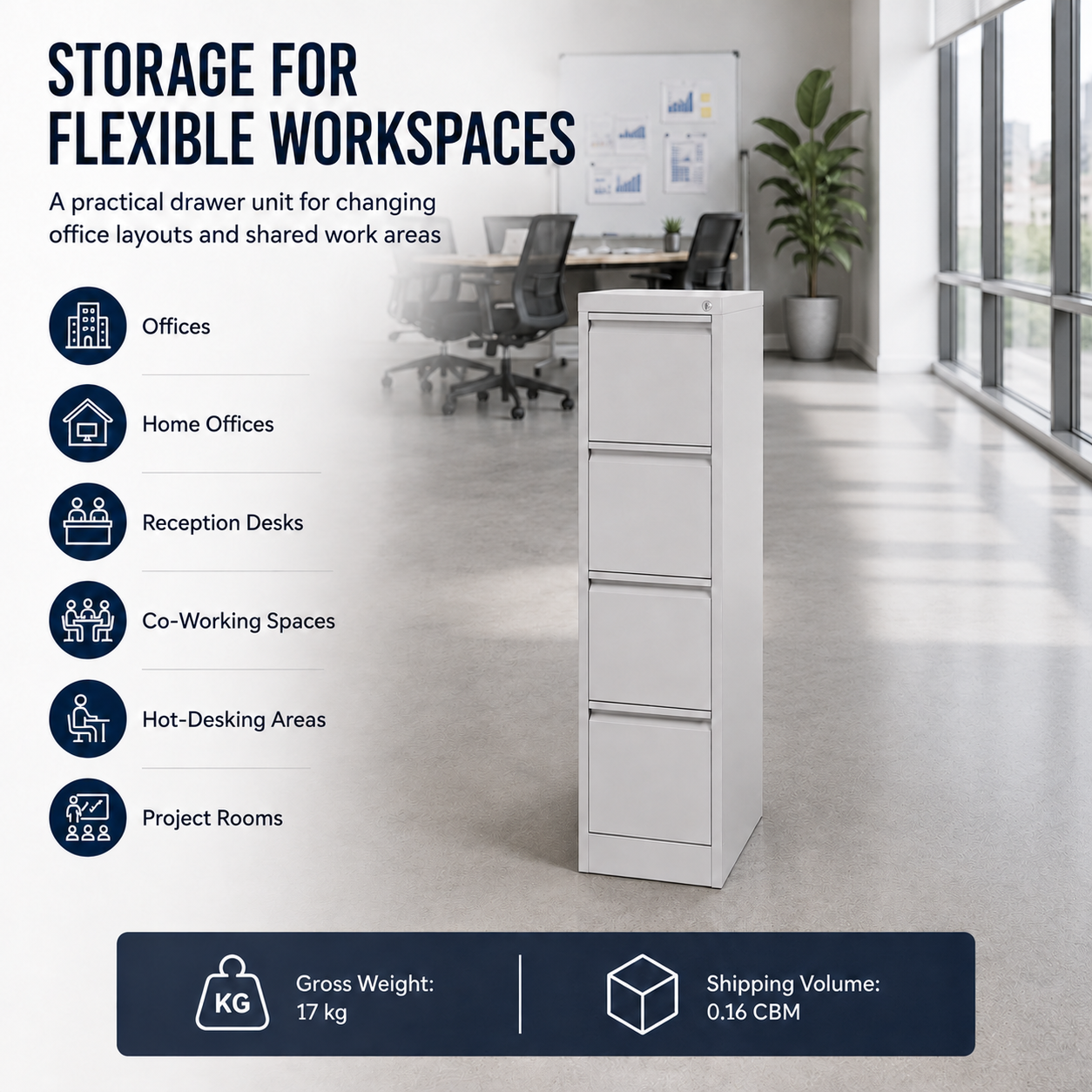 TreeJar 4 drawer lateral file cabinet Skyland STEL SSC - 20 - view 3